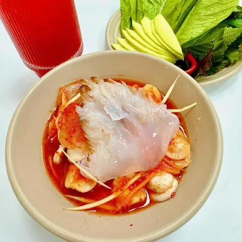 Hình ảnh Combo Móng sứa mắm nhĩ + Trà tắc nha đam