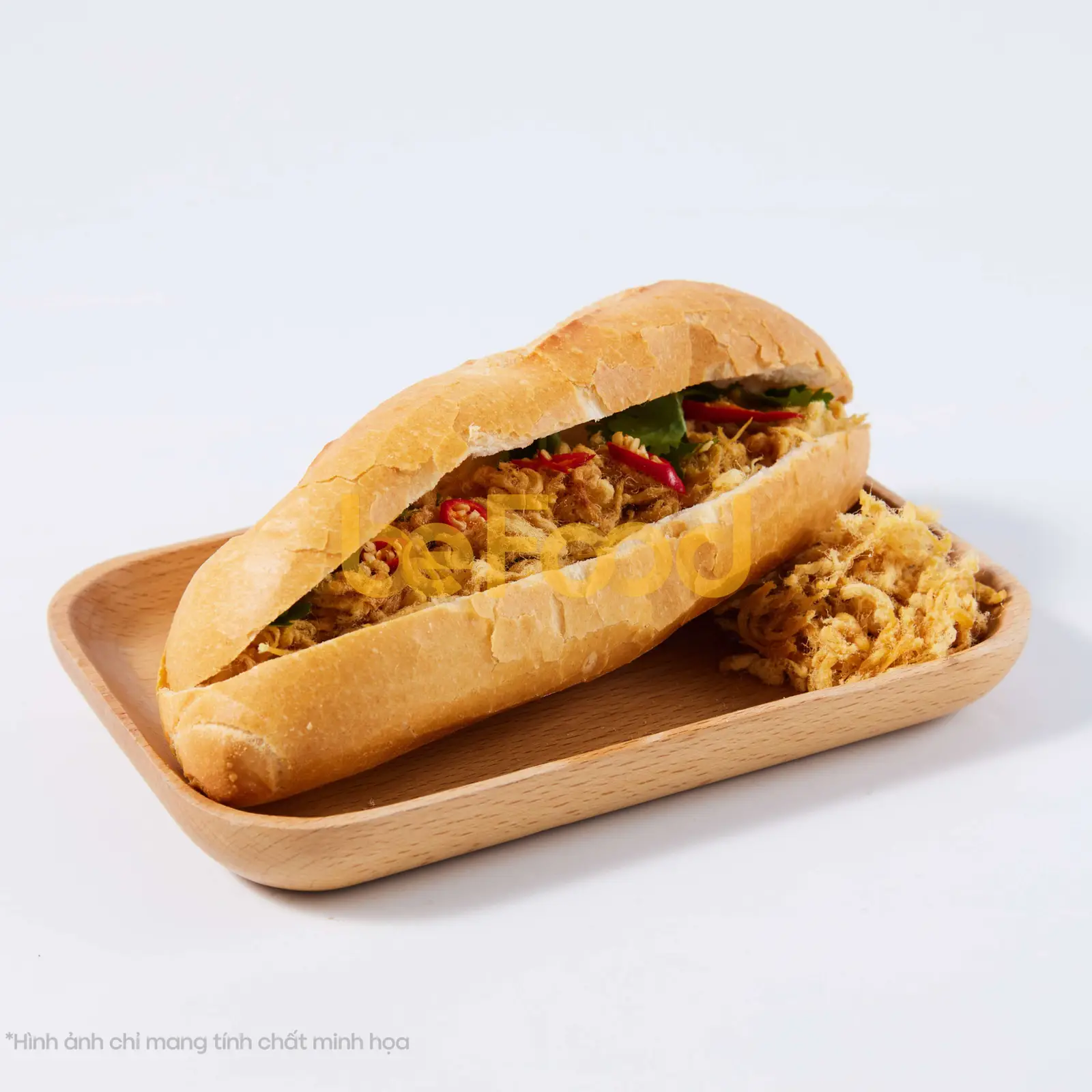 Hình ảnh Bánh mì trứng - chà bông gà