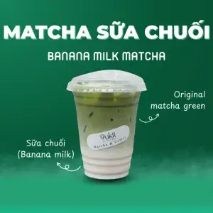 Hình ảnh Matcha latte sữa chuối