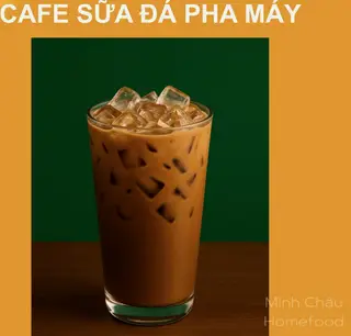 Hình ảnh Cafe sữa đá pha máy