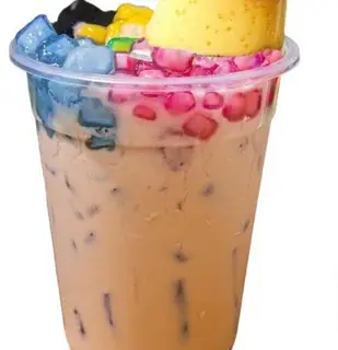 Hình ảnh Trà sữa truyền thống full thạch bánh flan