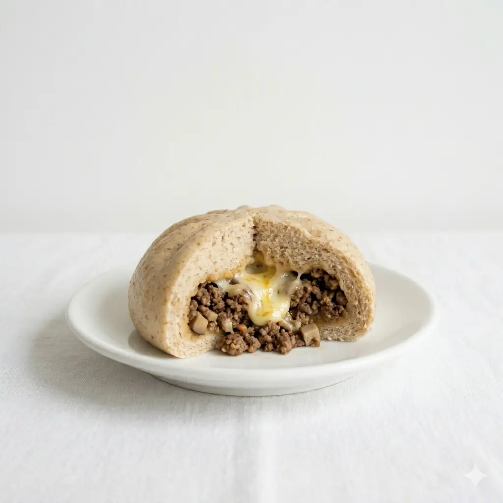 Hình ảnh Bánh bao bò ngô phô mai