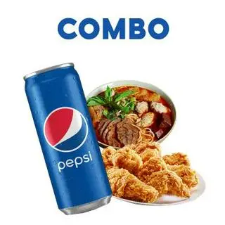 Hình ảnh Combo 4: 2 Cơm Gà Xối Mỡ Đùi Góc Tư - 2 Pepsi