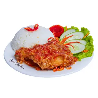 Hình ảnh Cơm gà sốt cay ngọt