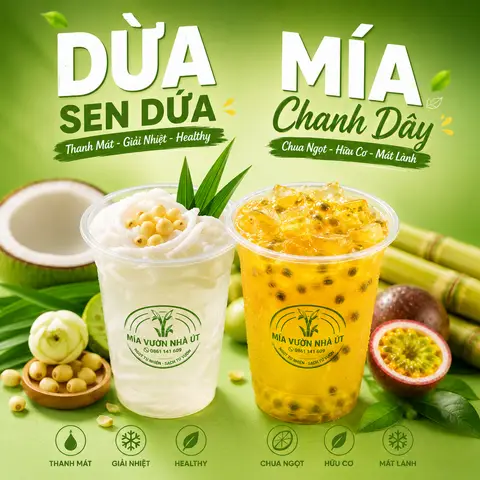 Hình ảnh Mía Vườn Nhà Út - Mía Chanh Dây & Nước Dừa - Lê Văn Lương
