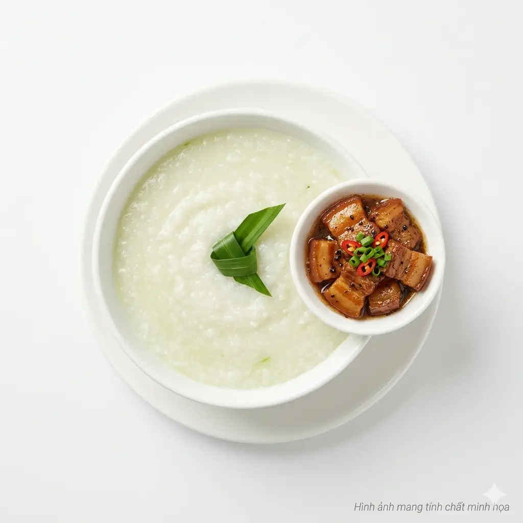 Hình ảnh Cháo trắng thịt kho