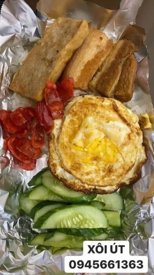 Hình ảnh Xôi trứng pate thịt