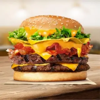 Hình ảnh Burger 2 miếng bò tắm phô mai - Double beef burger & double cheesedouble