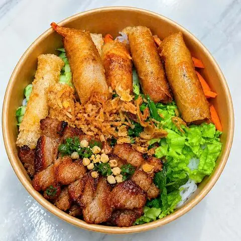 Hình ảnh Bún thịt nướng chả ram đất