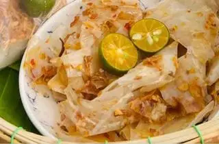 Hình ảnh Bánh tráng phơi sương sate hành phi