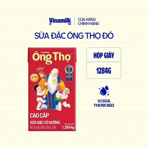 Hình ảnh Sữa đặc có đường Ông Thọ đỏ - Hộp giấy 1284g_01TD11