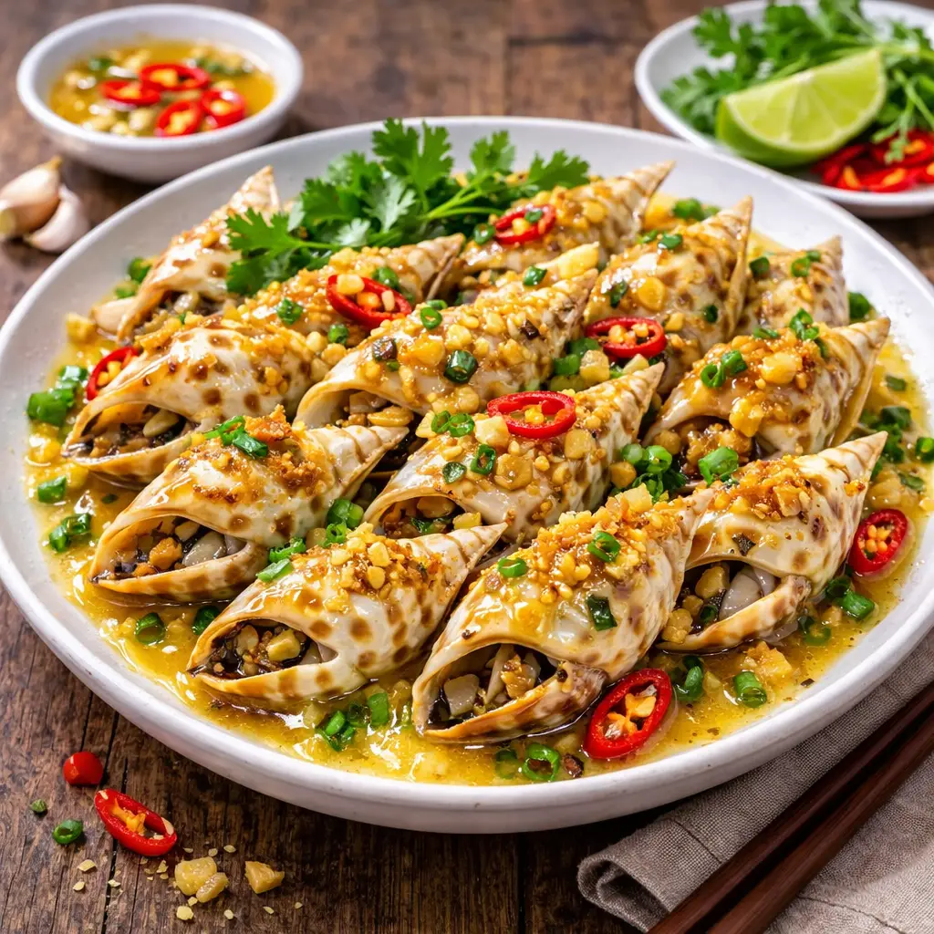 Hình ảnh Ốc muỗng xào bơ bắp