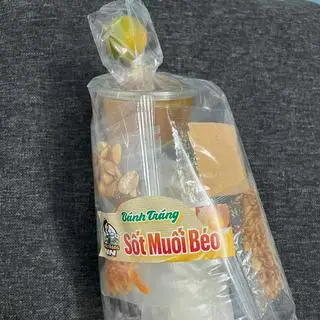 Hình ảnh Bánh tráng phơi sương sốt muối béo