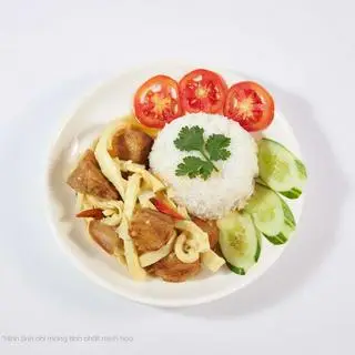Hình ảnh Cơm thịt kho măng