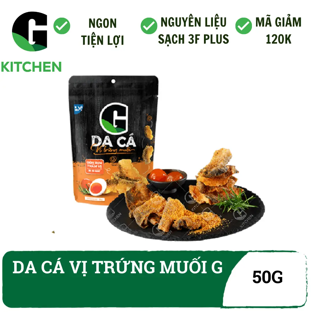 Hình ảnh Da cá vị trứng muối G Kitchen 50g