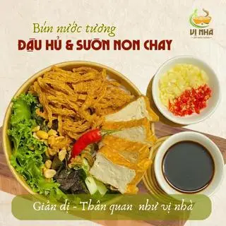 Hình ảnh Bún nước tương đậu hủ - sườn non chay