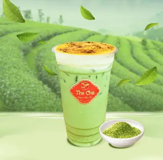 Hình ảnh Trà sữa matcha kem trứng khè