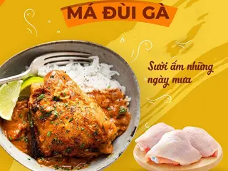 Hình ảnh Cơm trắng má đùi sốt cay