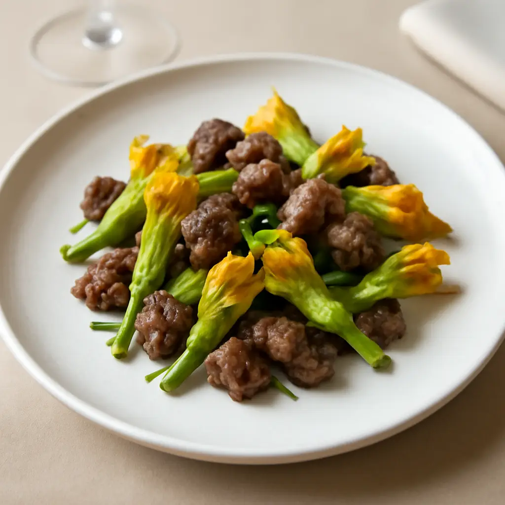 Hình ảnh Bí nụ xào bò - phần