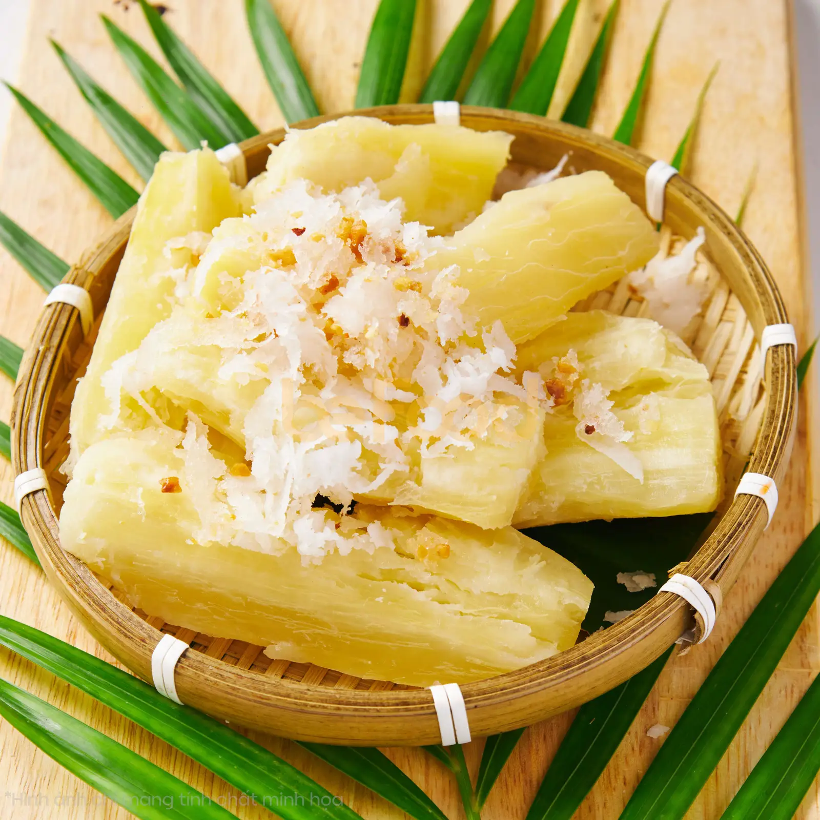 Hình ảnh khoai mì rim nước cốt dừa