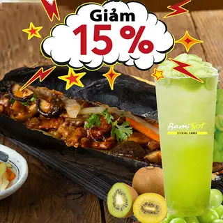 Hình ảnh Combo bánh mì đen gà nấm