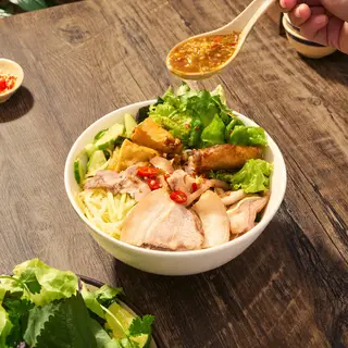 Hình ảnh Bún mắm nêm thịt - tai - chả ram