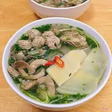 Hình ảnh Bún tim bầu dục mọc