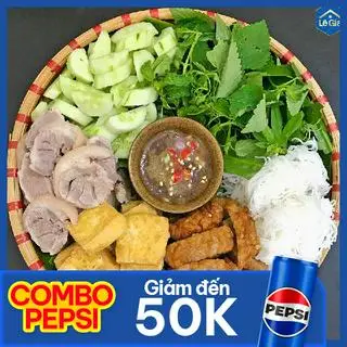 Hình ảnh Combo Bún đậu dồi sụn chả cá + Pepsi