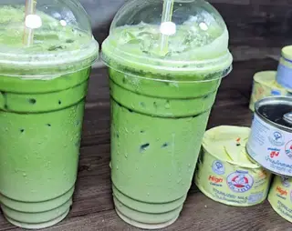 Hình ảnh Matcha latte sữa gấu - must try