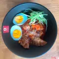 Hình ảnh Há cảo Hàn Quốc với mì cay Hakenfu