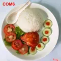 Hình ảnh Má đùi gà chiên - Cơm trắng
