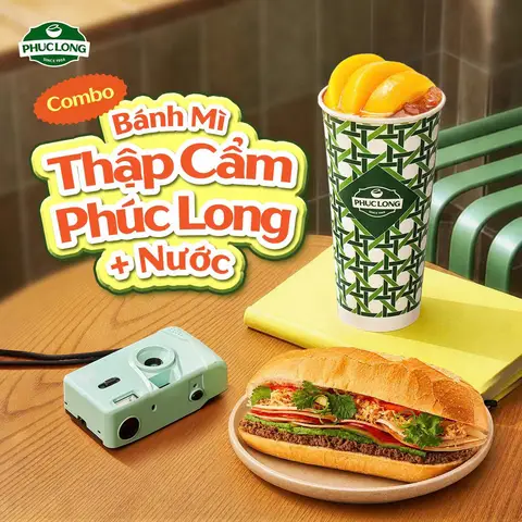 Hình ảnh Combo Bánh Mì Thập Cẩm Phúc Long + Nước (L)