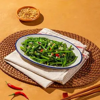 Hình ảnh Rau muống xào tỏi -D