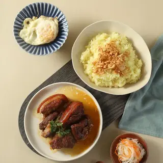 Hình ảnh 1 xôi thịt nhừ - kèm 1 phần pate