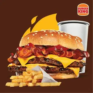 Hình ảnh Combo Whopper Bò Nướng Phô Mai - Thịt Xông Khói Xốt BBQ Cỡ Lớn