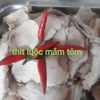 Hình ảnh Cơm thịt luộc mắm tôm