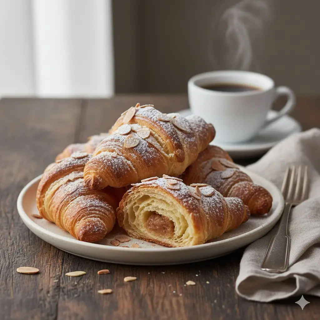 Hình ảnh Croissant kẹp nhân ham - cheese - sốt mù tạt mật ong