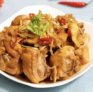 Hình ảnh Combo tiết kiệm gồm cơm gà kho sả ớt - nước sâm