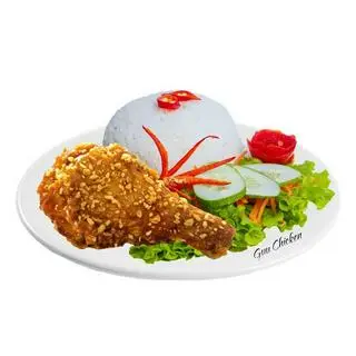 Hình ảnh Cơm gà sốt mắm tỏi