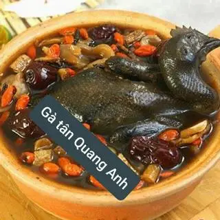 Hình ảnh Gà ác tần ngải cứu thuốc bắc