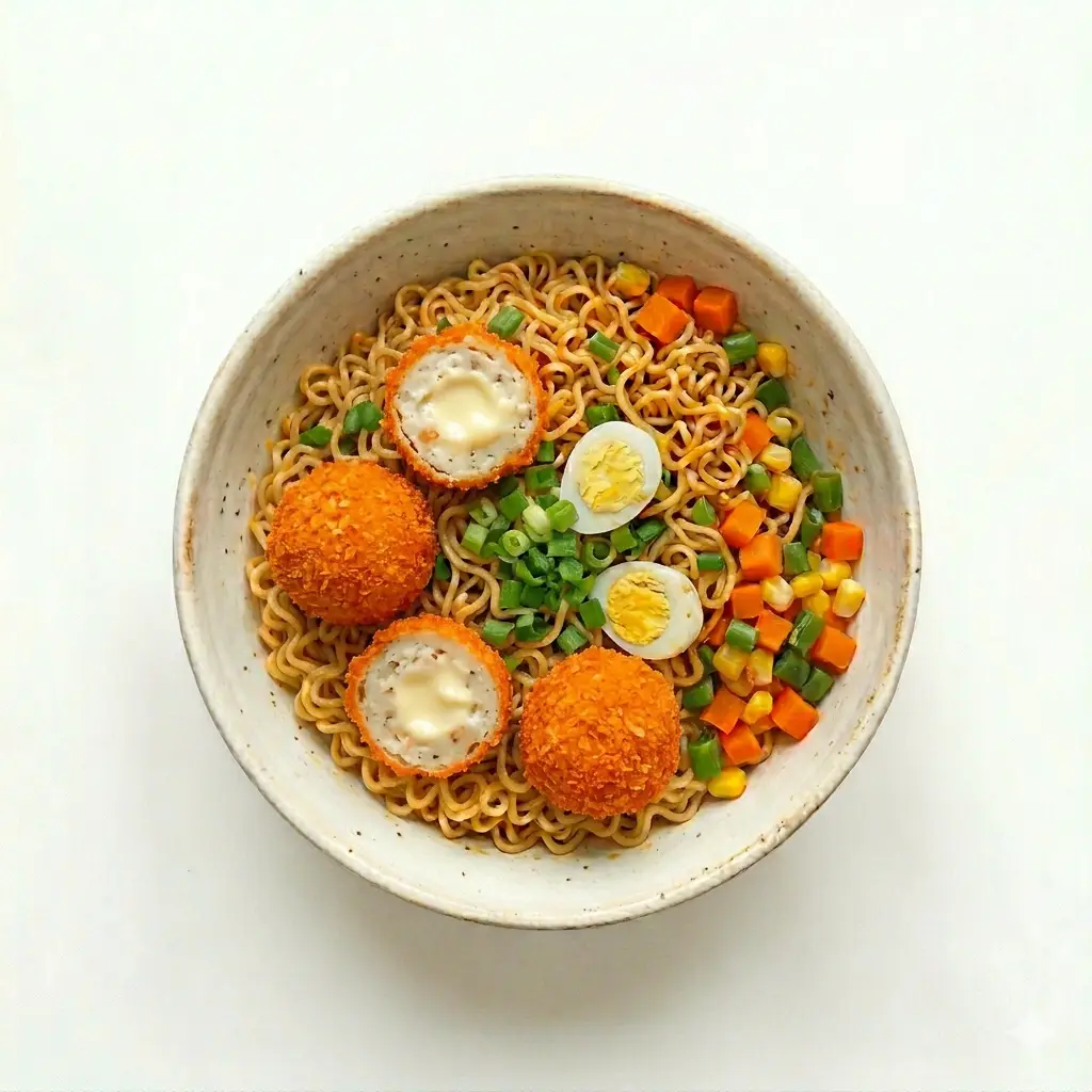 Hình ảnh Mì trộn Indomie viên cốm sốt cam
