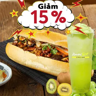 Hình ảnh Combo bánh mì gà nấm