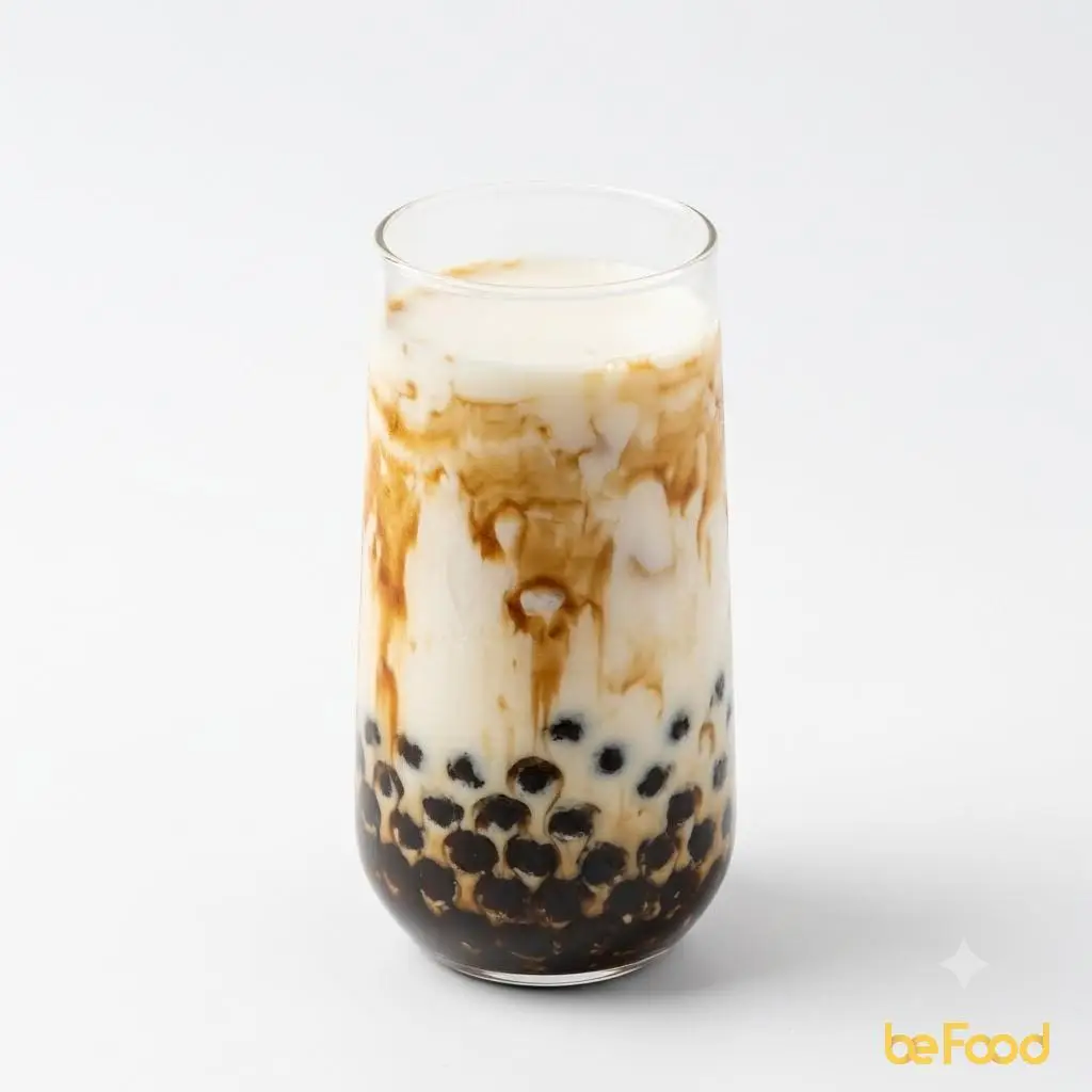 Hình ảnh Sữa tươi trân châu đường đen with Japanese matcha foam