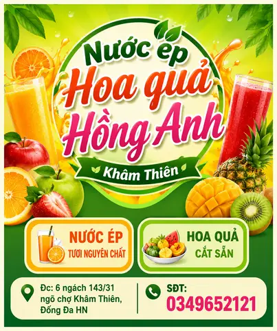 Hình ảnh Nước Ép Hoa Quả Hồng Anh - Khâm Thiên