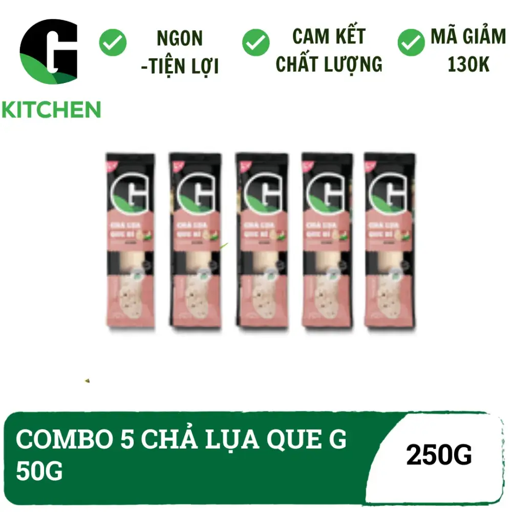 Hình ảnh Combo 5 chả lụa que bì G (50g/cây)