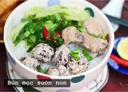 Hình ảnh Bún mọc sườn non chả