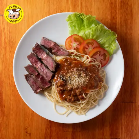Hình ảnh Mì ý vị oliu - 100g bò mỹ (spaghetti  - 100gr american beef).