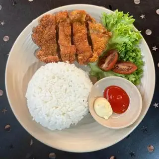 Hình ảnh Cơm gà chiên - miếng