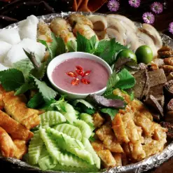 Hình ảnh Bún đậu mắm tôm đầy đủ