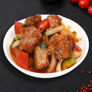 Hình ảnh Cơm sườn xào chua ngọt